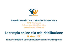 Video interviste sulla terapia online e nello specifico sulla tele-riabilitazione – Extra
